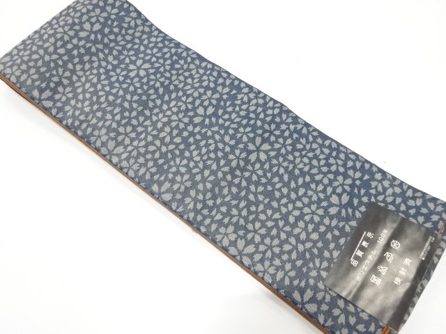 未使用品　桜模様織り出し　半幅帯